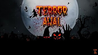 Halloween-Natt - Anal Terror - Tenåring (18+) Får Rumpa Si Knullet