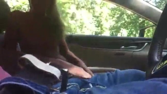 Car Orgy With A Blonde Slut