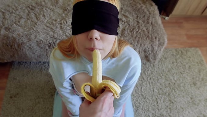 Step Sister Was Blindfolded And Cheated During A Game, But She Might Have Liked It