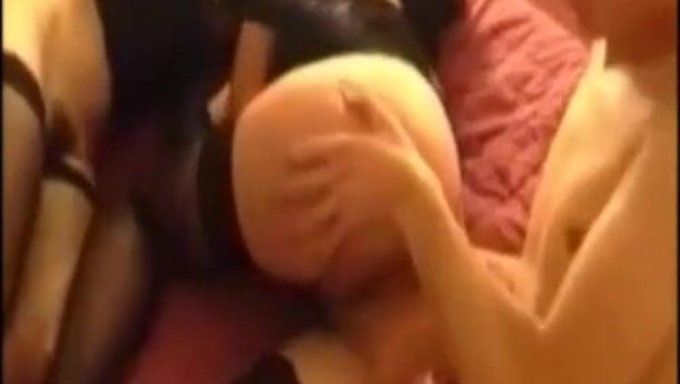 Two Girlfriends Engage In A Steamy Threesome