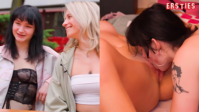 Black Hair Beauty Enjoys Her First Lesbian Experience With A Shaved Partner.