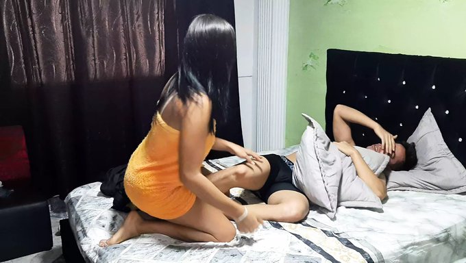 Asian Teen Gets A Blowjob From Stepbrother