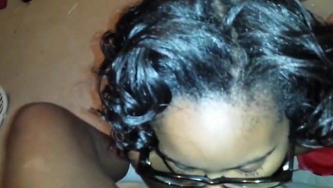Black Girl Blows Her Man'S Mind And Cock