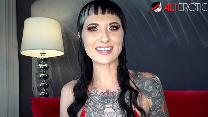 Inked Brunette Kristi Shares Her Body Art In Hd