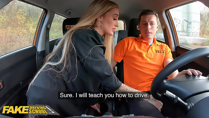 Daisy Lee Learns The Art Of Deepthroat In Fakedrivingschool Video