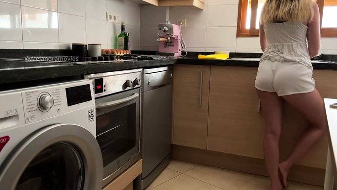 Stepfather Caught Me In The Kitchen And Started Touching My Young Pussy