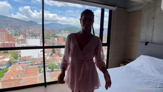 Small-Titted Babe Gets Cum In Mouth From Her Airbnb Host