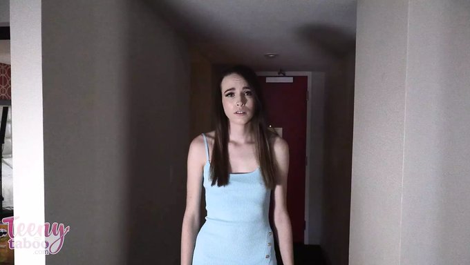 18-Year-Old Brooke Uses Her Pussy To Make Her Stepdad Home
