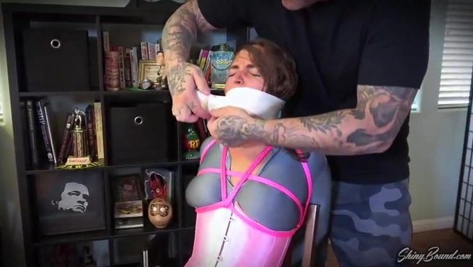 Agent Salinas Is Hogtied And Tapegagged In This 60 Fps Video